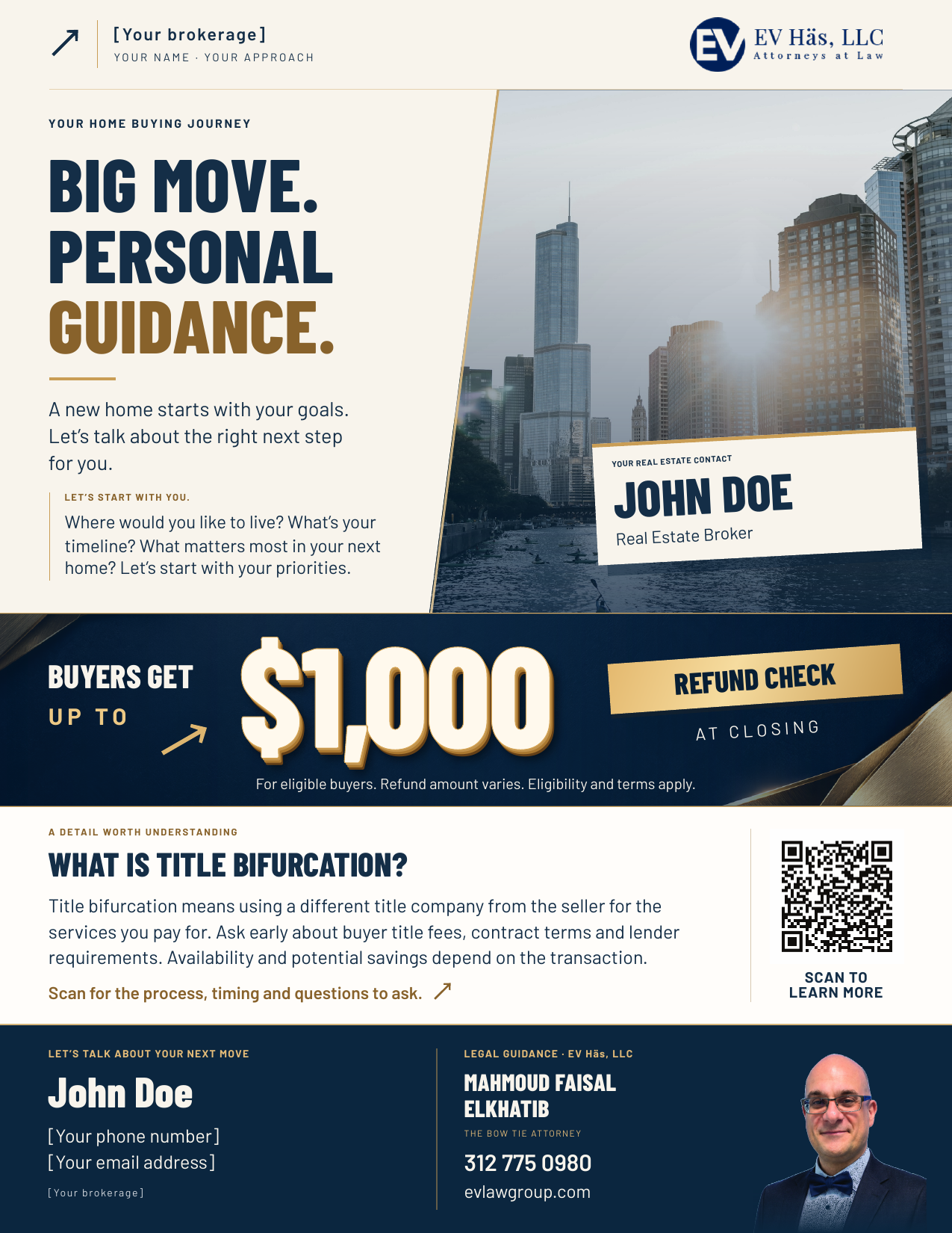 One-page collaborative broker flyer sample